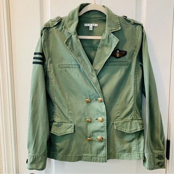 CAbi Green Sargent Military Jacket Style 326 Medium - Picture 2 of 16